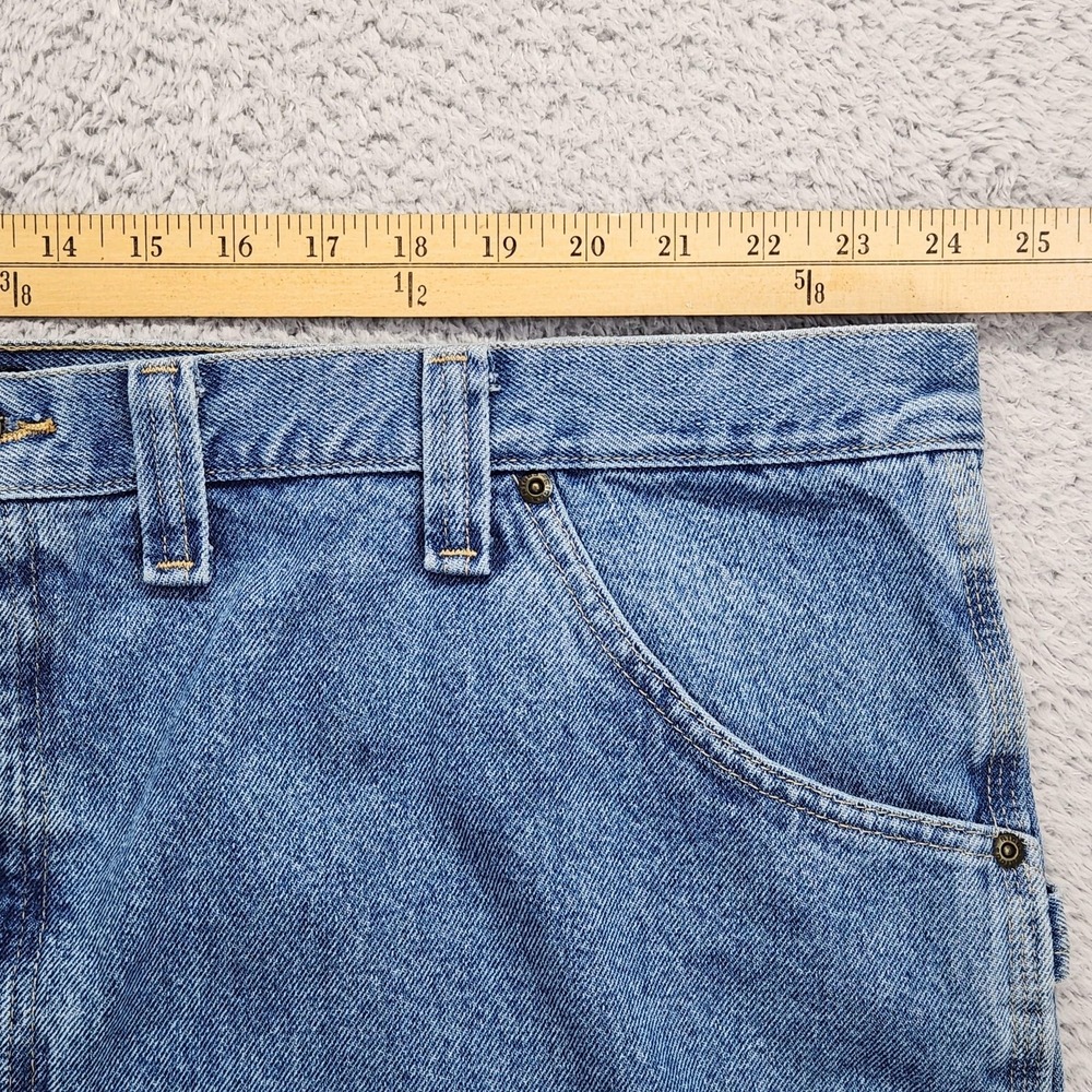 Wrangler Riggs Workwear Carpenter Shorts Mens 48 Blue Denim Relaxed 11 Inseam - Picture 10 of 15